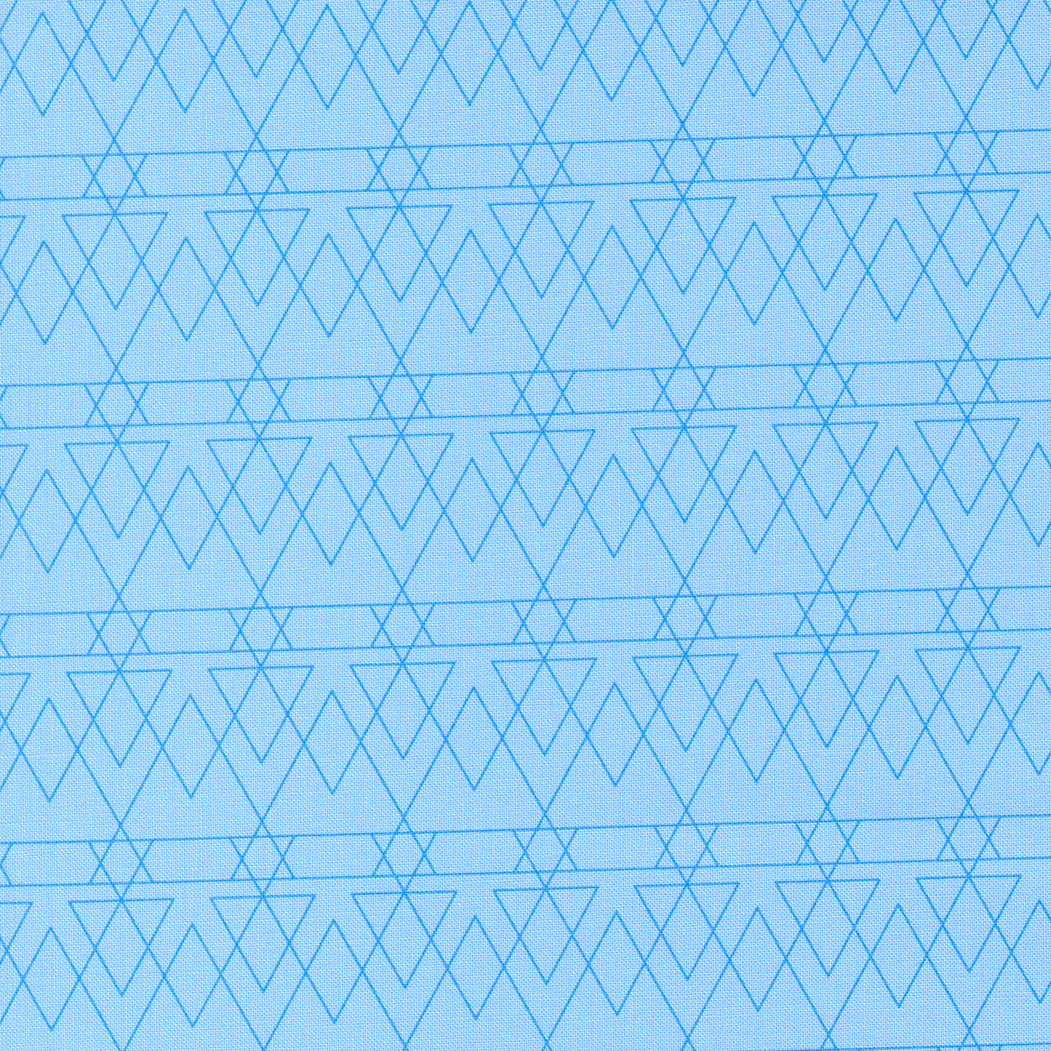 Rainbow Sherbet Quilt Fabric - Triangled in Blue Ice - 45023 21