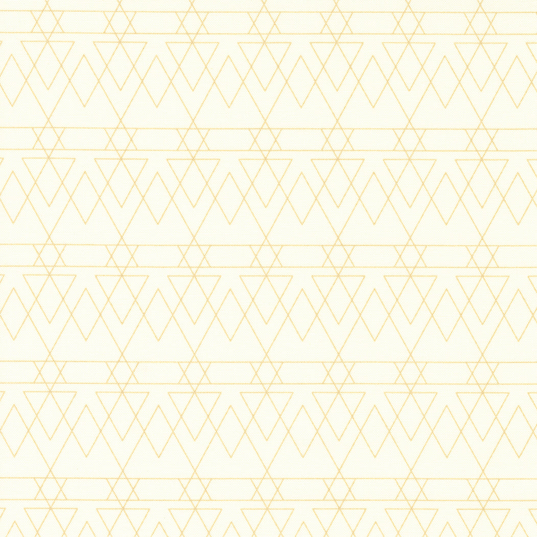 Rainbow Sherbet Quilt Fabric - Triangled in French Vanilla Cream - 45023 13