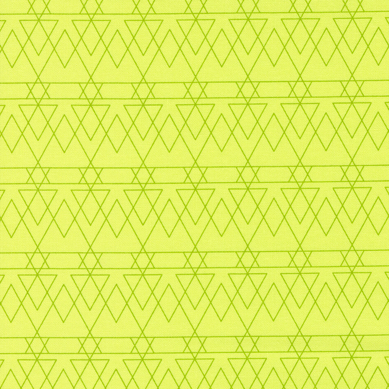 Rainbow Sherbet Quilt Fabric - Triangled in Key Lime Green - 45023 28