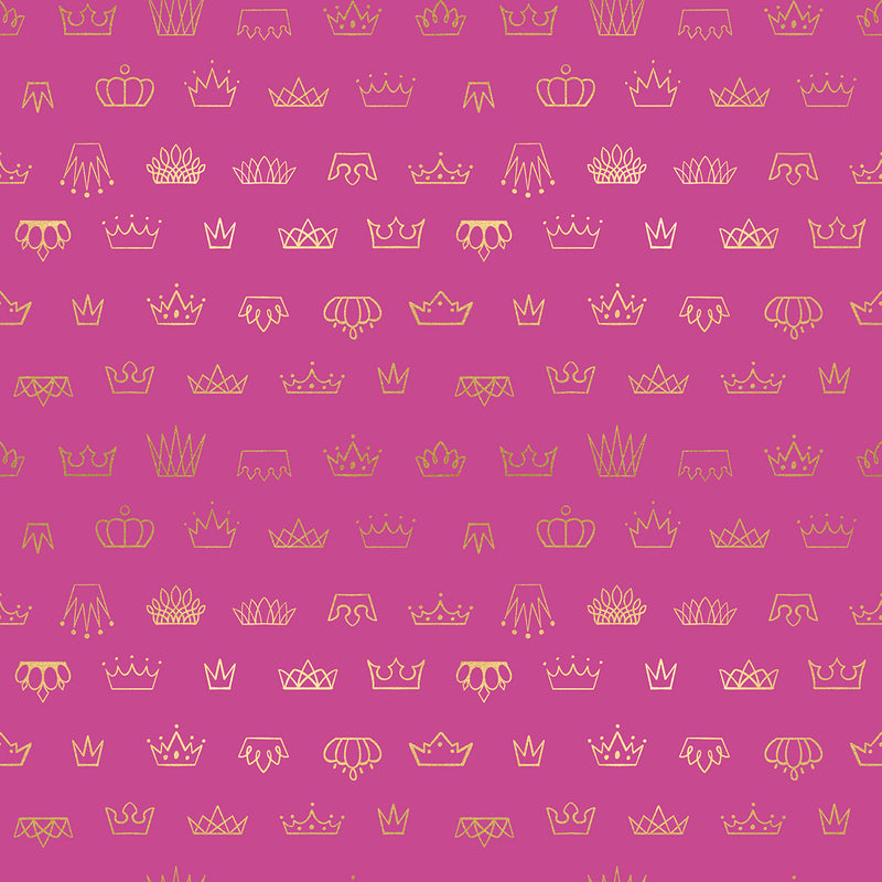 Reign Quilt Fabric by Ruby Star Society - Coronation Crown in Magenta Purple - RS1030 13M