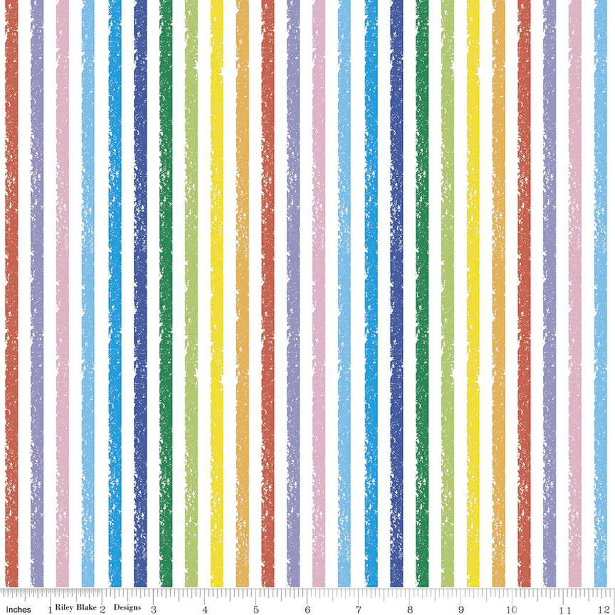 Riley Blake Basics Quilt Fabric - Crayola Stripe - C685 Multi