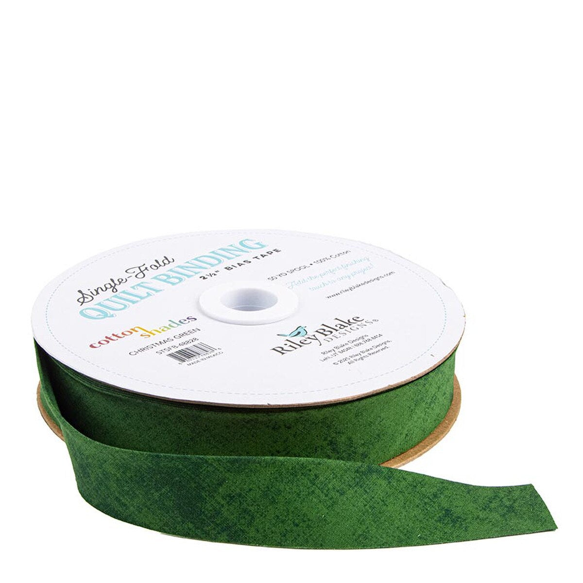 Riley Blake Designs Single Fold Quilt Binding - Shades in Christmas Green - SOLD BY THE YARD - STSFB-48828