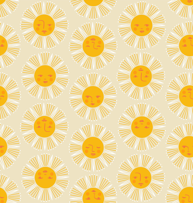 Rise and Shine Quilt Fabric by Ruby Star Society - Sundream Suns in Parchment Yellow - RS0078 11