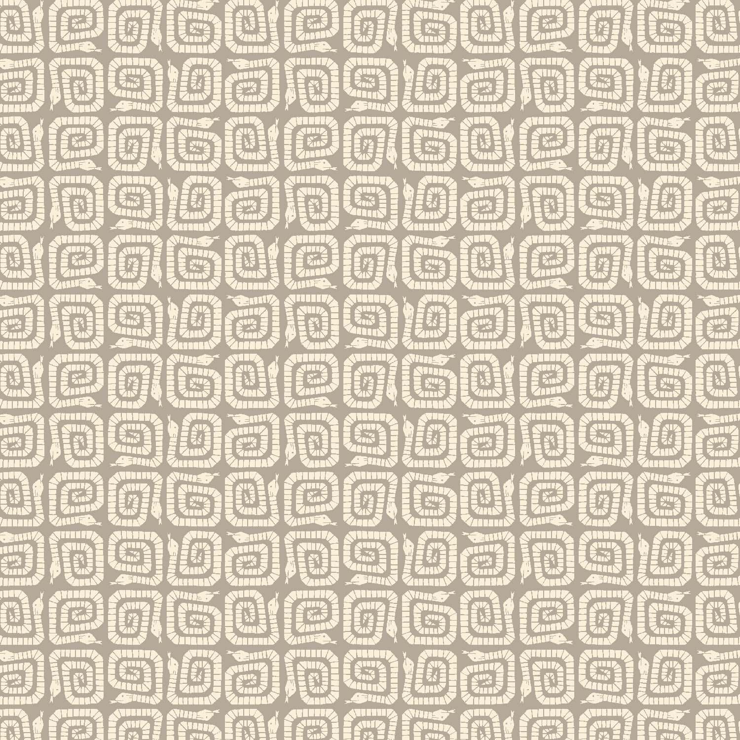 Rising Sun Quilt Fabric by Cotton+Steel - Winding Snake in Shadow Taupe - LV904-SH3