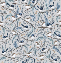 Riverview Quilt Fabric - Blue Wren Delight in Gray/Multi - PH0602
