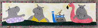 Row by Row Experience 2023 Paper Pattern - Hippo Party!