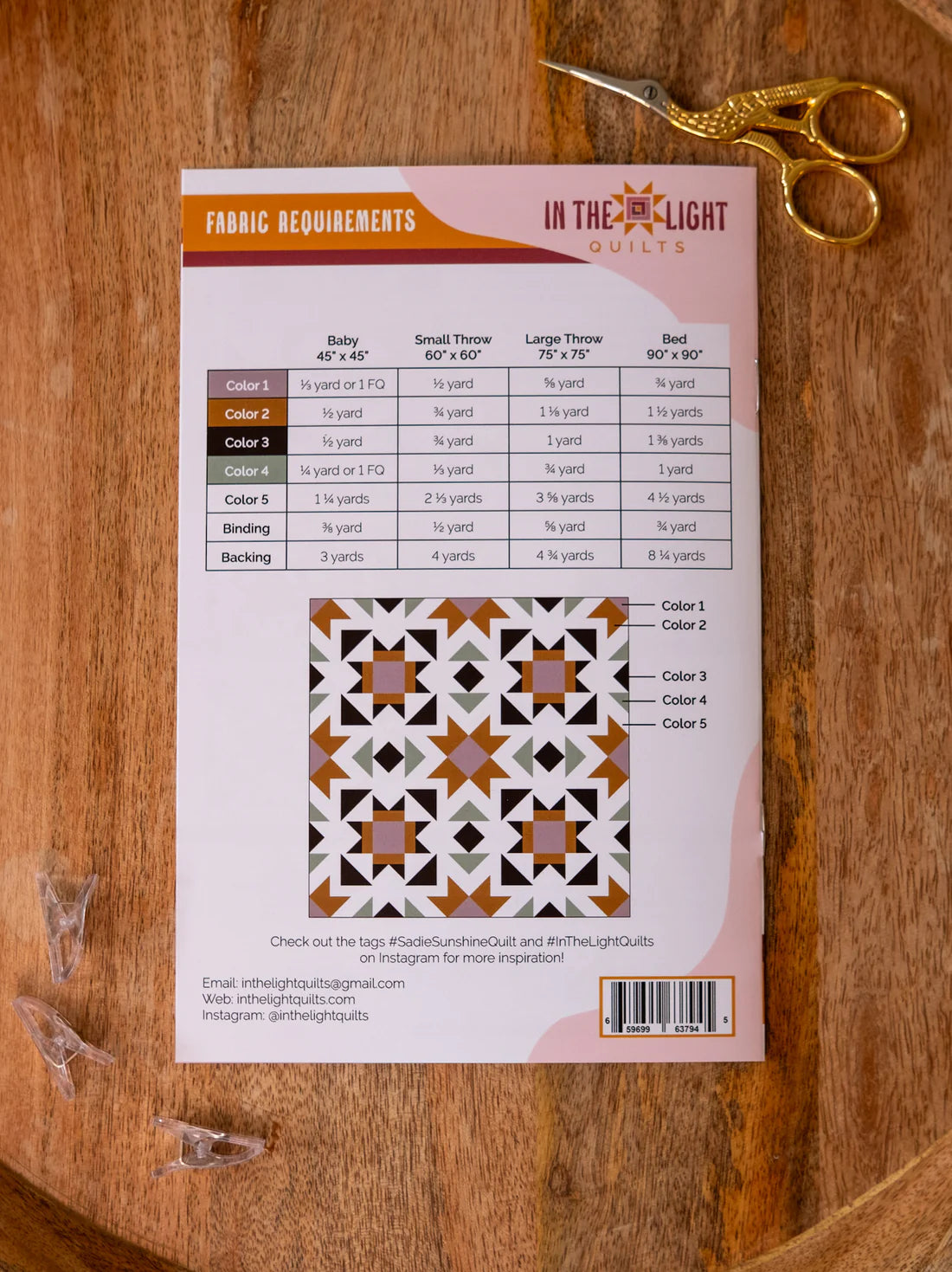 Sadie Sunshine 4 Block Version Quilt Pattern