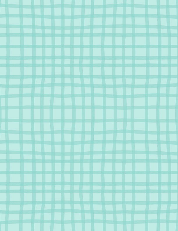 Safari Snuggles Quilt Fabric - Grid in Teal - 3073 42034 747