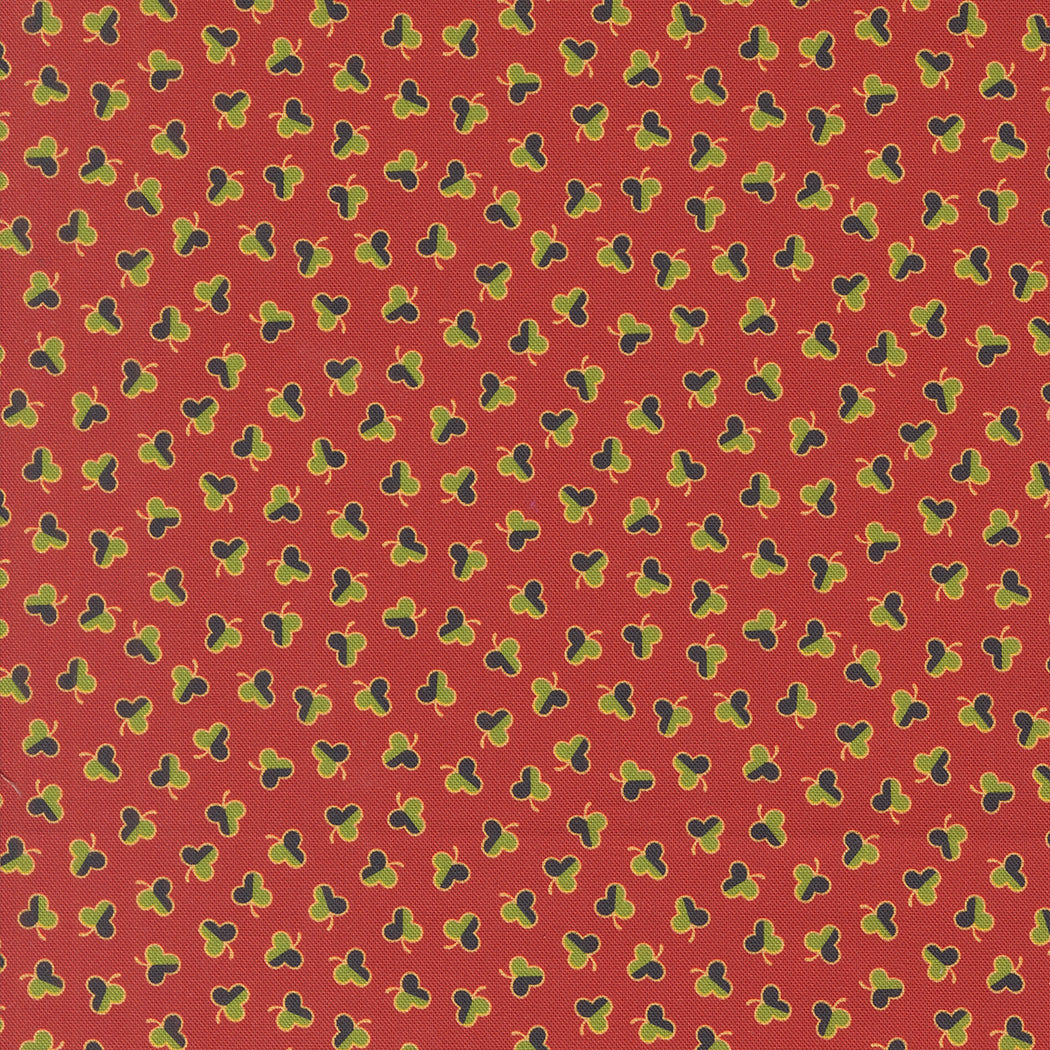 Sally's Stitches Quilt Fabric - Clover in Turkey Red - 31713 12