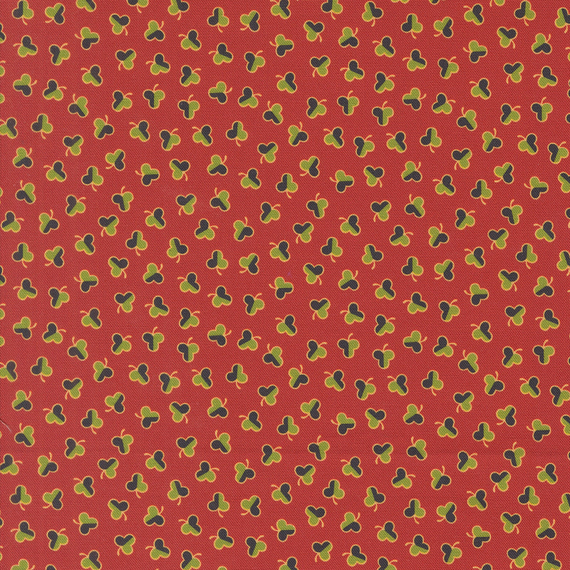 Sally's Stitches Quilt Fabric - Clover in Turkey Red - 31713 12