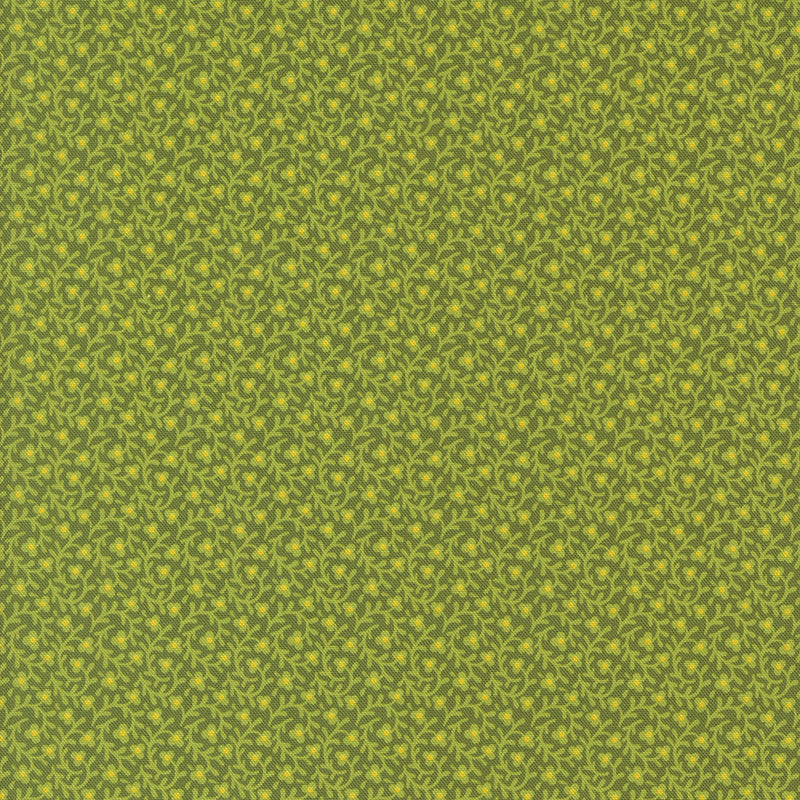 Sally's Stitches Quilt Fabric - Creeping Thyme in New Leaf Green - 31714 19