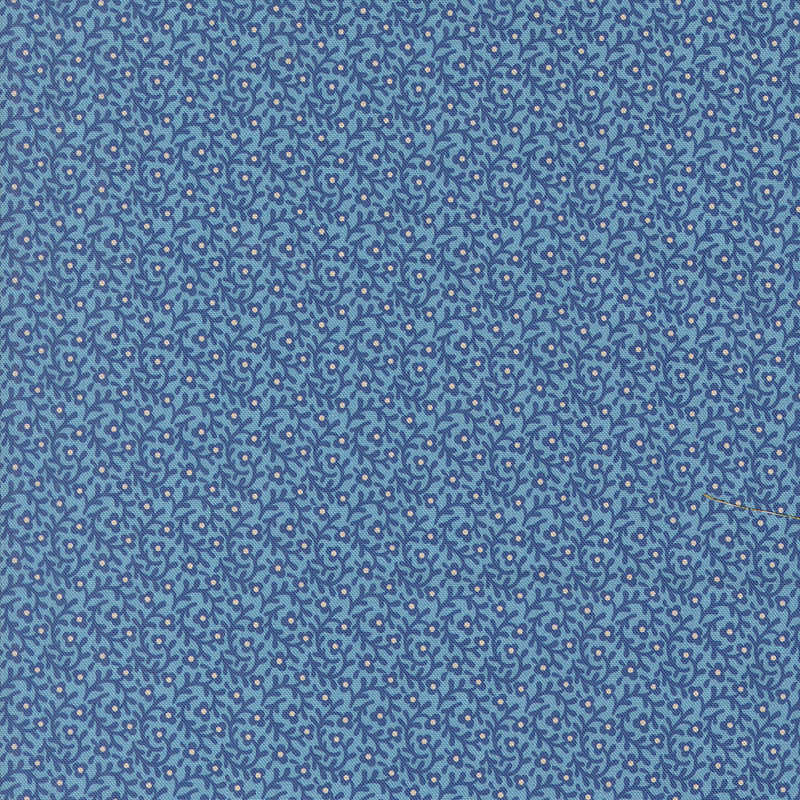 Sally's Stitches Quilt Fabric - Creeping Thyme in Prussian Blue - 31714 13
