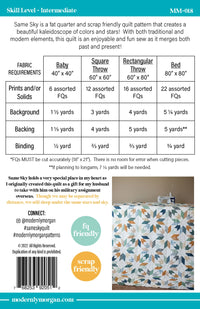Same Sky Quilt Pattern - MM-018