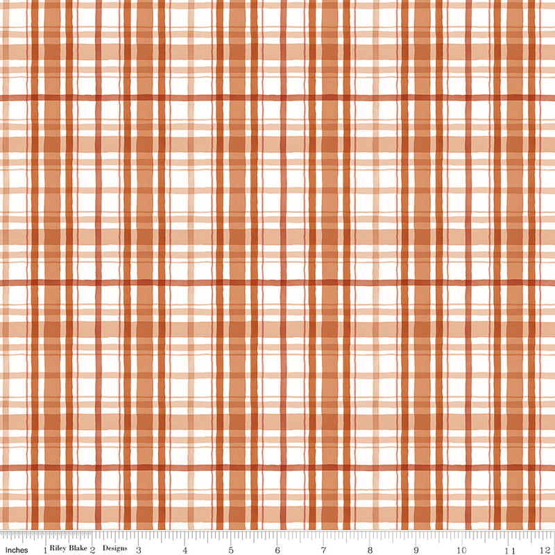 Santa's Tree Farm Quilt Fabric - Plaid in Rudolph Red - CD16453-RUDOLPH