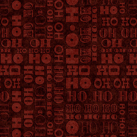 Santa's Workshop Quilt Fabric - Ho Ho Ho Tonal Blender in Brick Red - 2600 31078 M