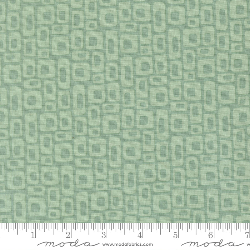 Scenery Quilt Fabric - Marshmallow in Dusty Jade - 51273 18