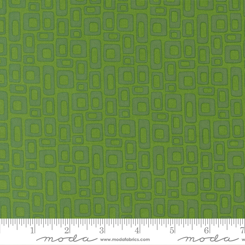Scenery Quilt Fabric - Marshmallow in Evergreen Green - 51273 14