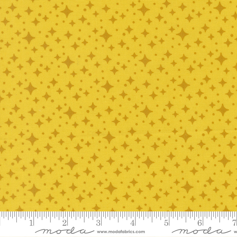 Scenery Quilt Fabric - Starlight in Citrine Yellow - 51274 12