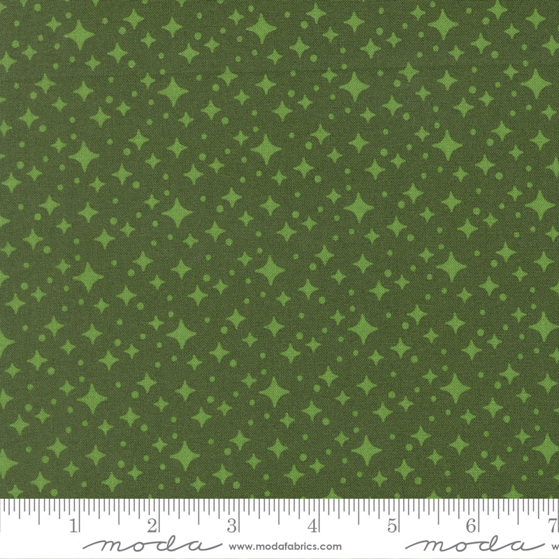 Scenery Quilt Fabric - Starlight in Cypress Green - 51274 14