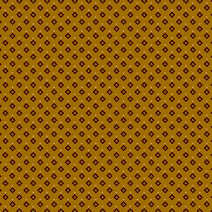 Scrap Basket Favorites Quilt Fabric by Kim Diehl - Double Diamonds in Gold - 1520-404