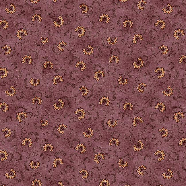 Scrap Basket Favorites Quilt Fabric by Kim Diehl - Lacy Blooms in Violet Purple - 1512-55