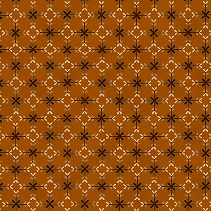 Scrap Basket Favorites Quilt Fabric by Kim Diehl - Spiced Tea in Orange - 1522-30