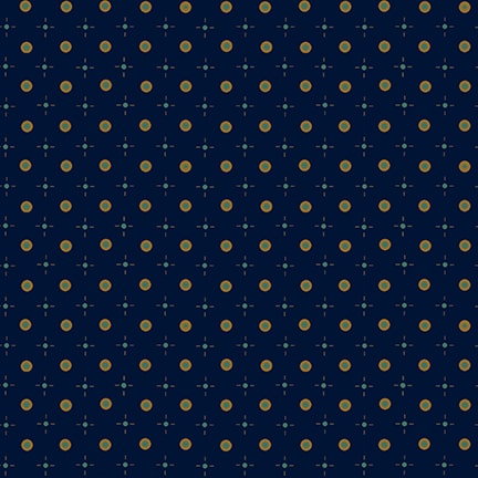 Scrap Basket Favorites Quilt Fabric by Kim Diehl - Twilight Sky in Navy Blue - 1503-77