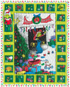 P340 How the Grinch Stole Christmas Quilt Fabric - Advent Calendar Panel in Holiday - ADED-22565-223 HOLIDAY - SOLD AS A 24" PANEL