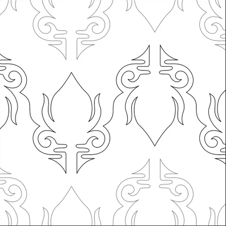 Longarm Pattern (not for sale): Torch Flame