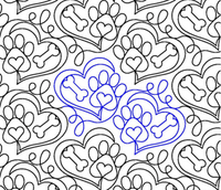 Longarm Pattern (not for sale): Puppy Love E2E