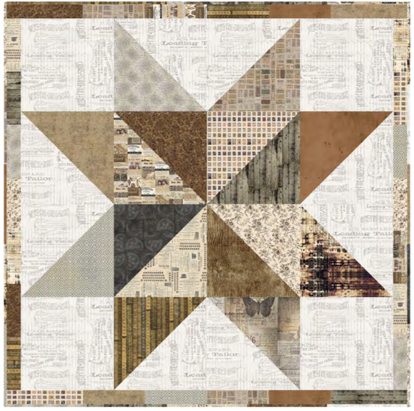 Digital Download, free pattern: Neutral Standout Star Quilt