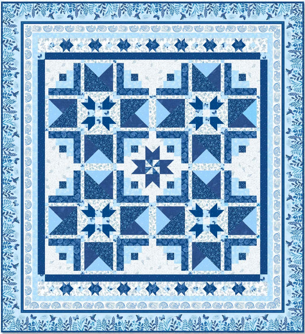 Blissful Blues - free pattern, digital download
