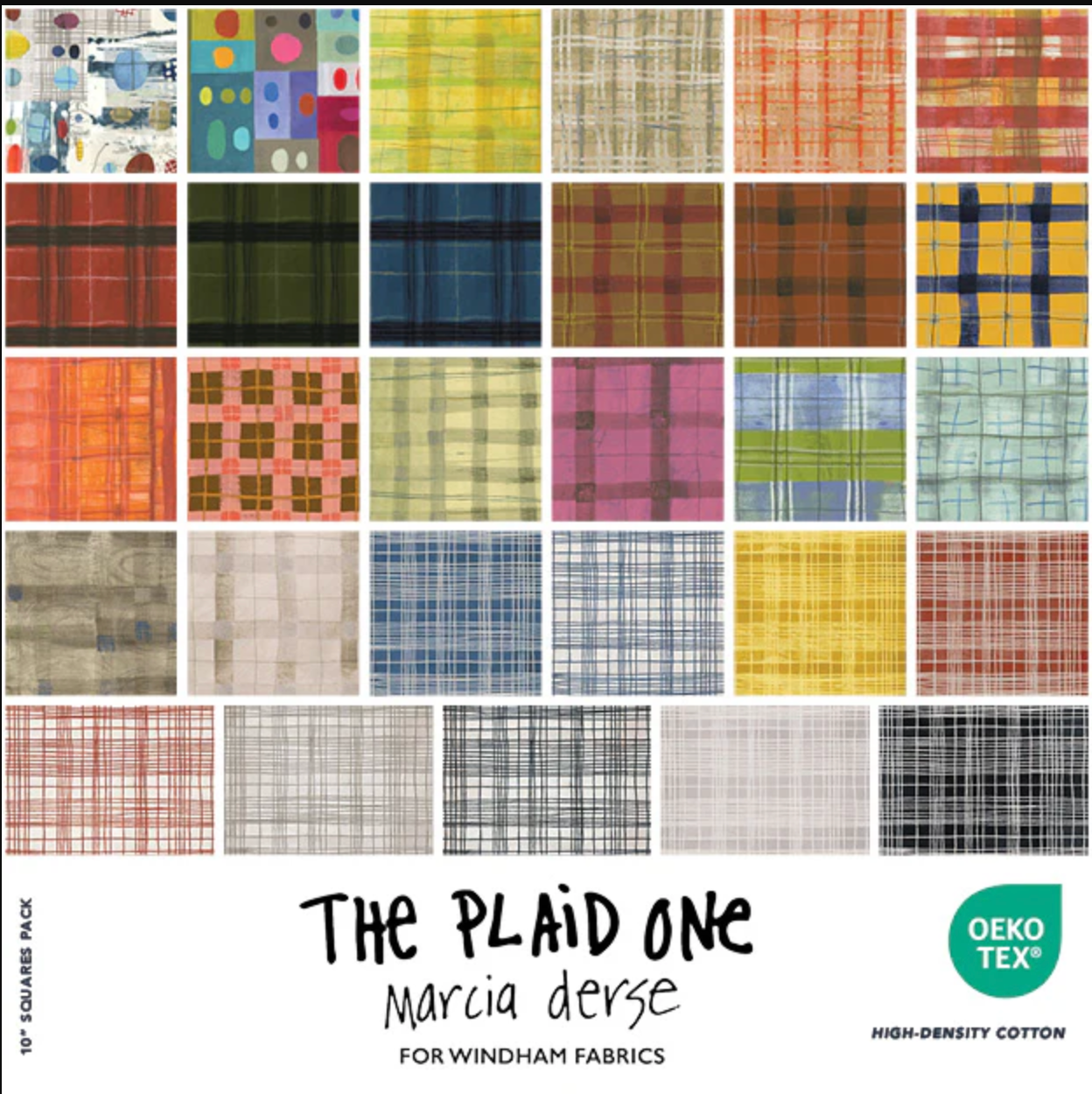 The Plaid One Quilt Fabric - 10" x 10" Squares in Multi - CP10TPLO-X