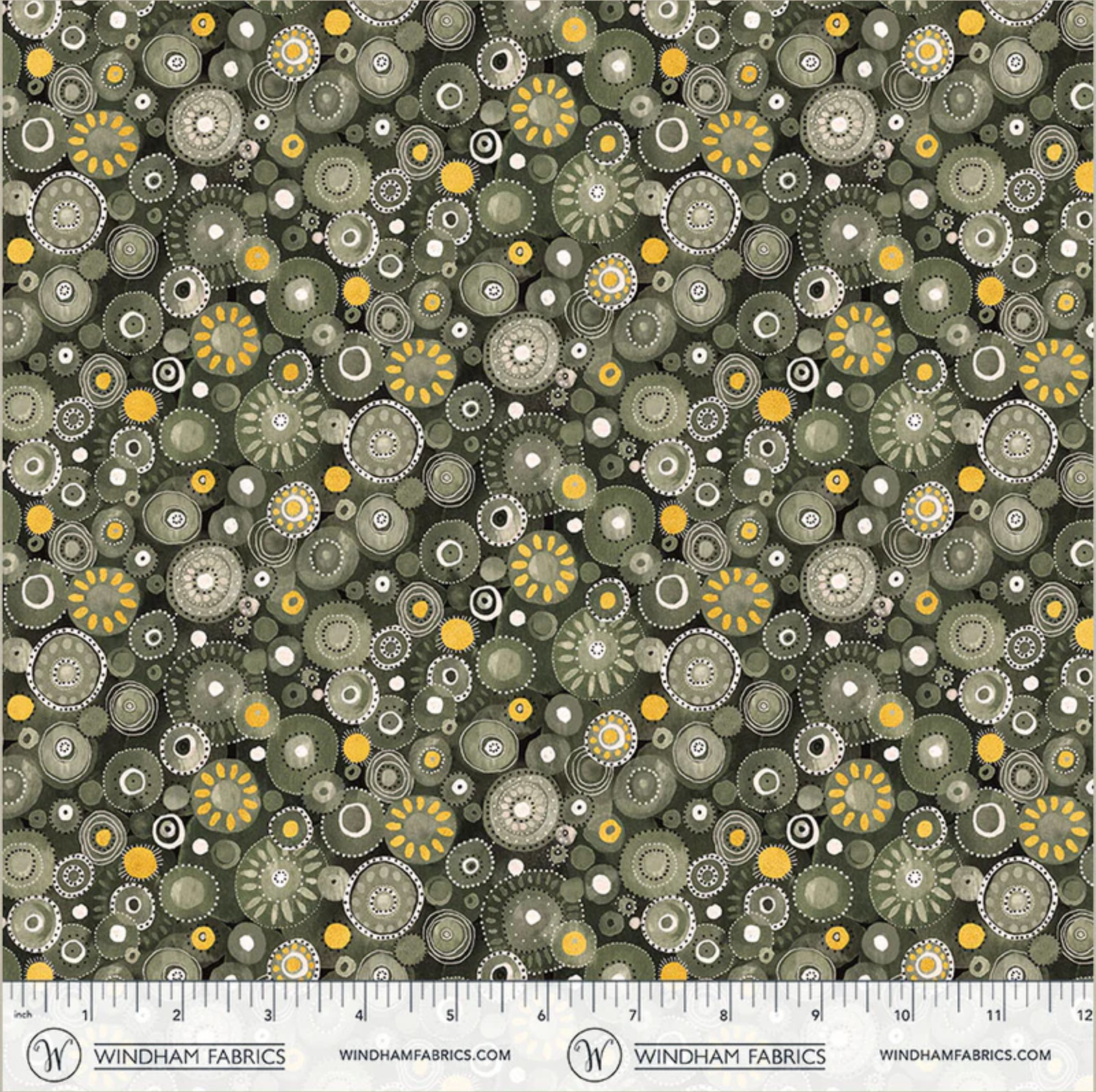 Flora and Form Quilt Fabric - Dotty in Phthalo Green - 54781DM-4