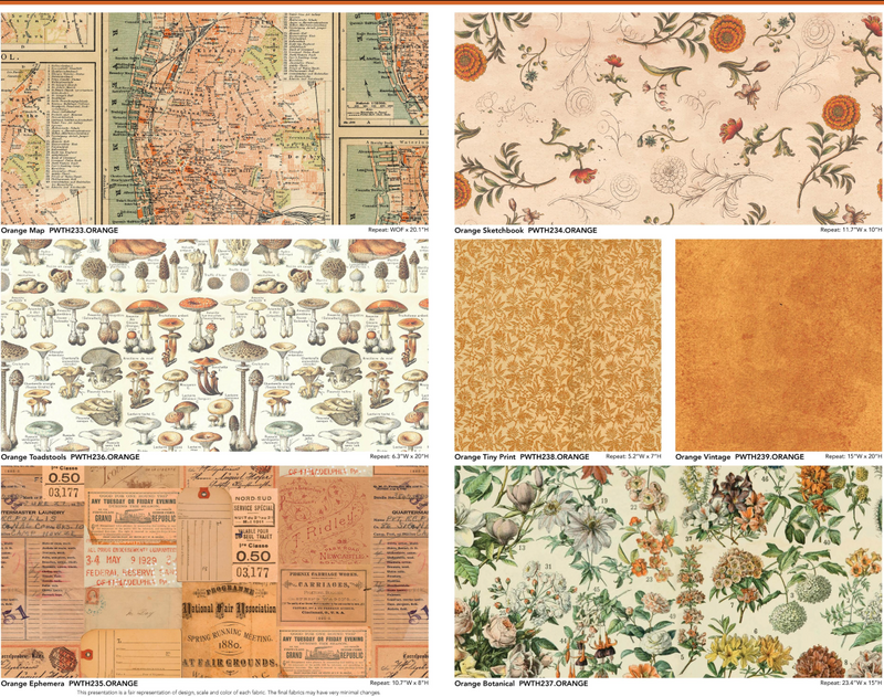 Eclectic Elements Palette, Orange Fat Quarter Bundle