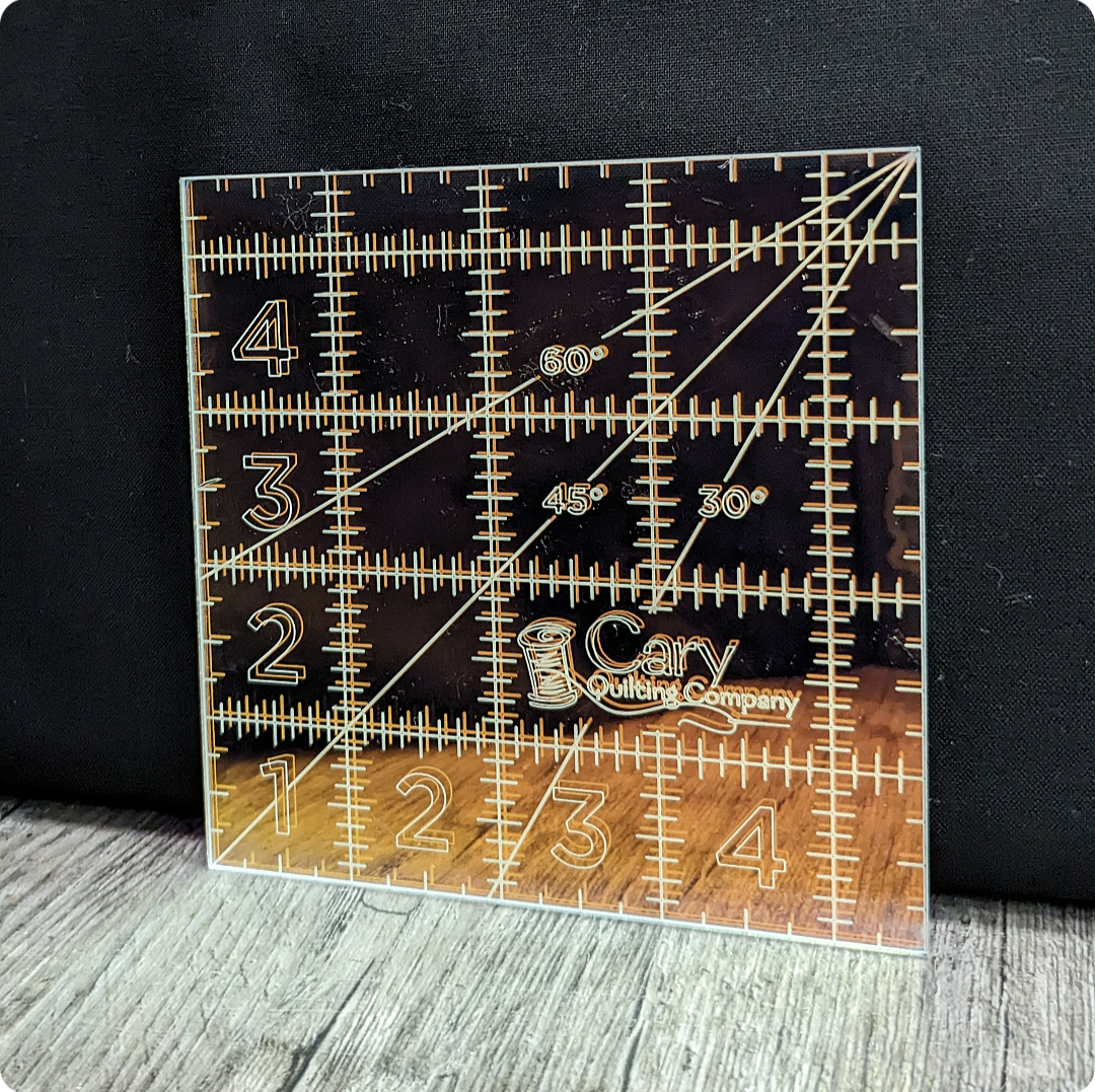 Cary Quilting Iridescent 4 1/2" square ruler