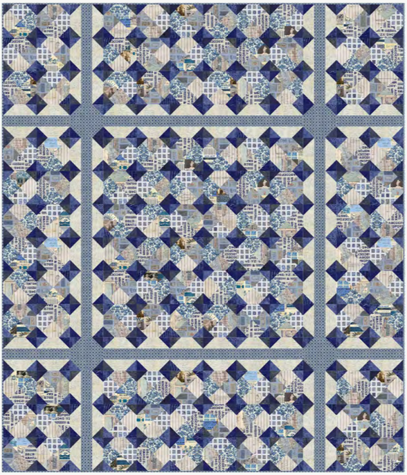 Digital Download, free pattern: Tiled in Indigo