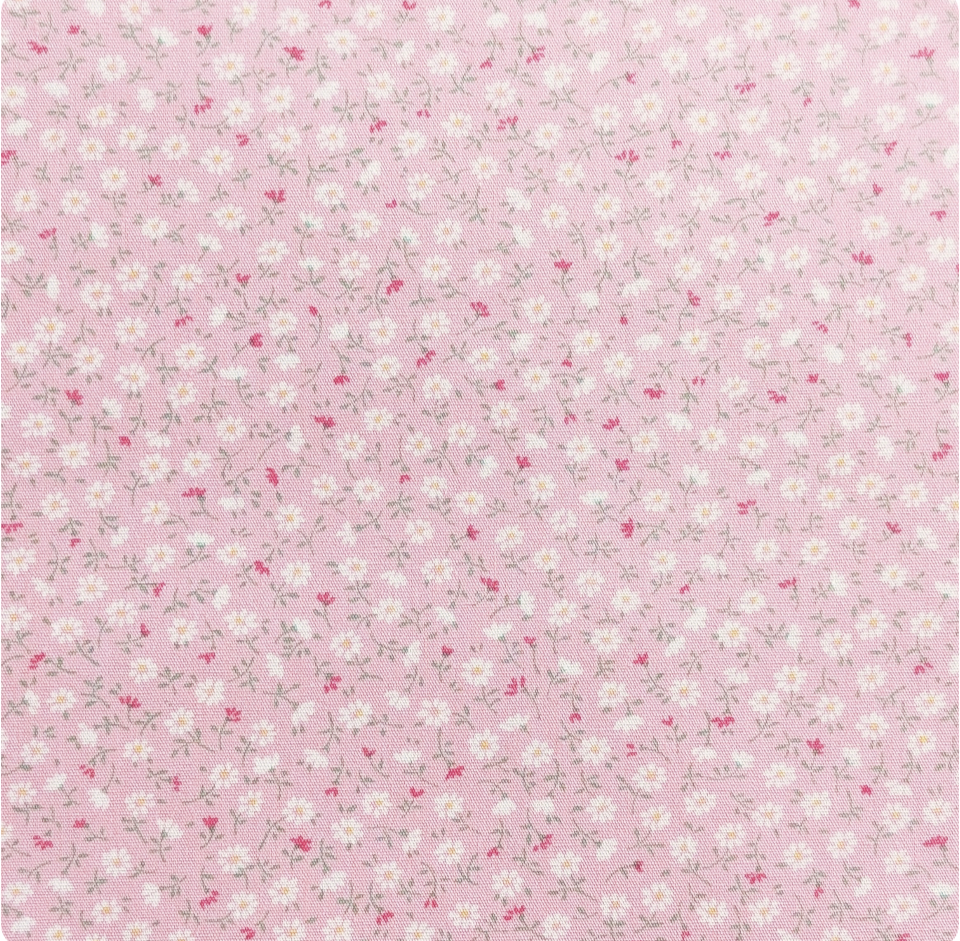 Japanese Imported Quilt Fabric - Mini Floral on Pink - 6112 D4-4
