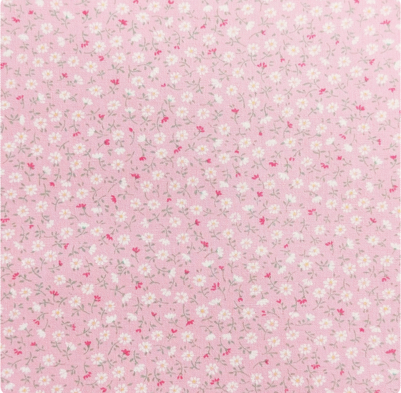 Japanese Imported Quilt Fabric - Mini Floral on Pink - 6112 D4-4