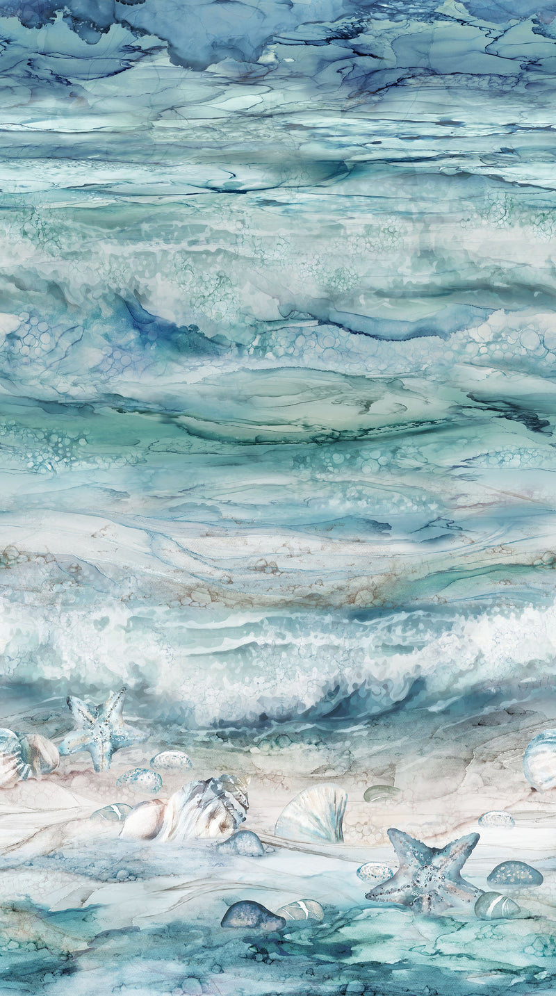 Sea Breeze Quilt Fabric - Ombre in Pale Blue/Multi - DP27096-42