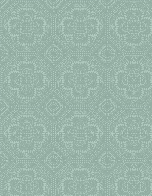 Season's Study Quilt Fabric - Grid Tonal in Teal - 3041 17840 444