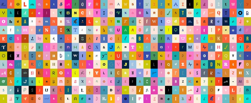 Selvedge Magic Quilt Fabric by Ruby Star Society - Letters in Multi - RS5180 11