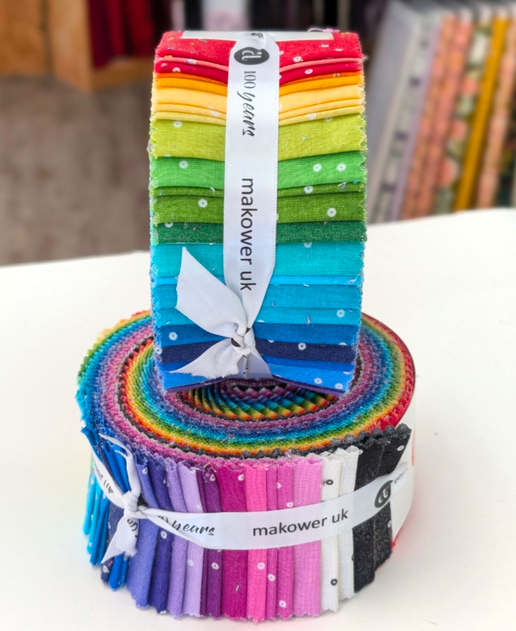 Sequin Quilt Fabric - 2.5 inch Strip Rolls - 2S-SEQUIN-X - set of 40 2 1/2" strips