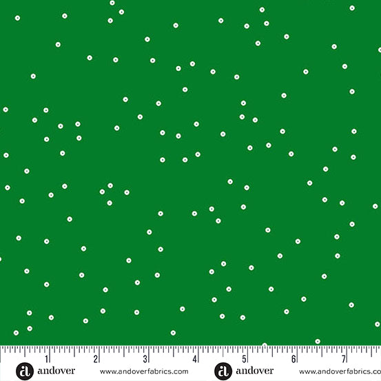 Sequin Quilt Fabric - Sequin Dot in Green - A-1371-G