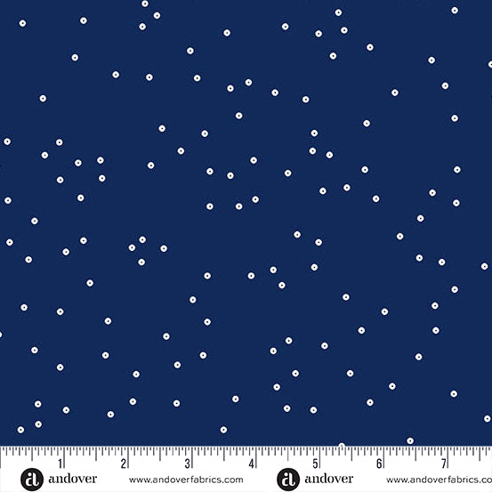 Sequin Quilt Fabric - Sequin Dot in Navy - A-1371-B2