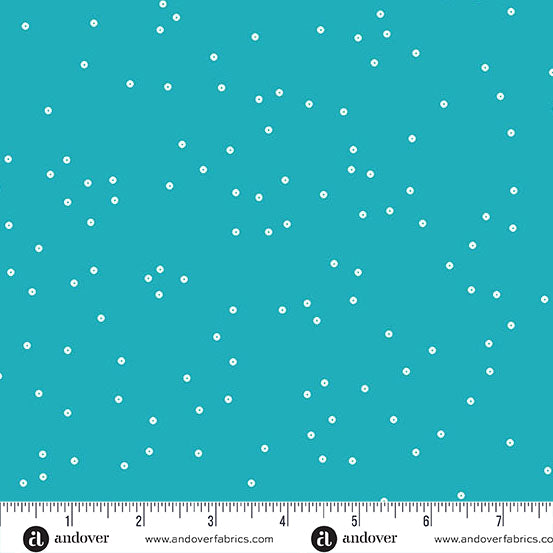 Sequin Quilt Fabric - Sequin Dot in Turquoise - A-1371-T2