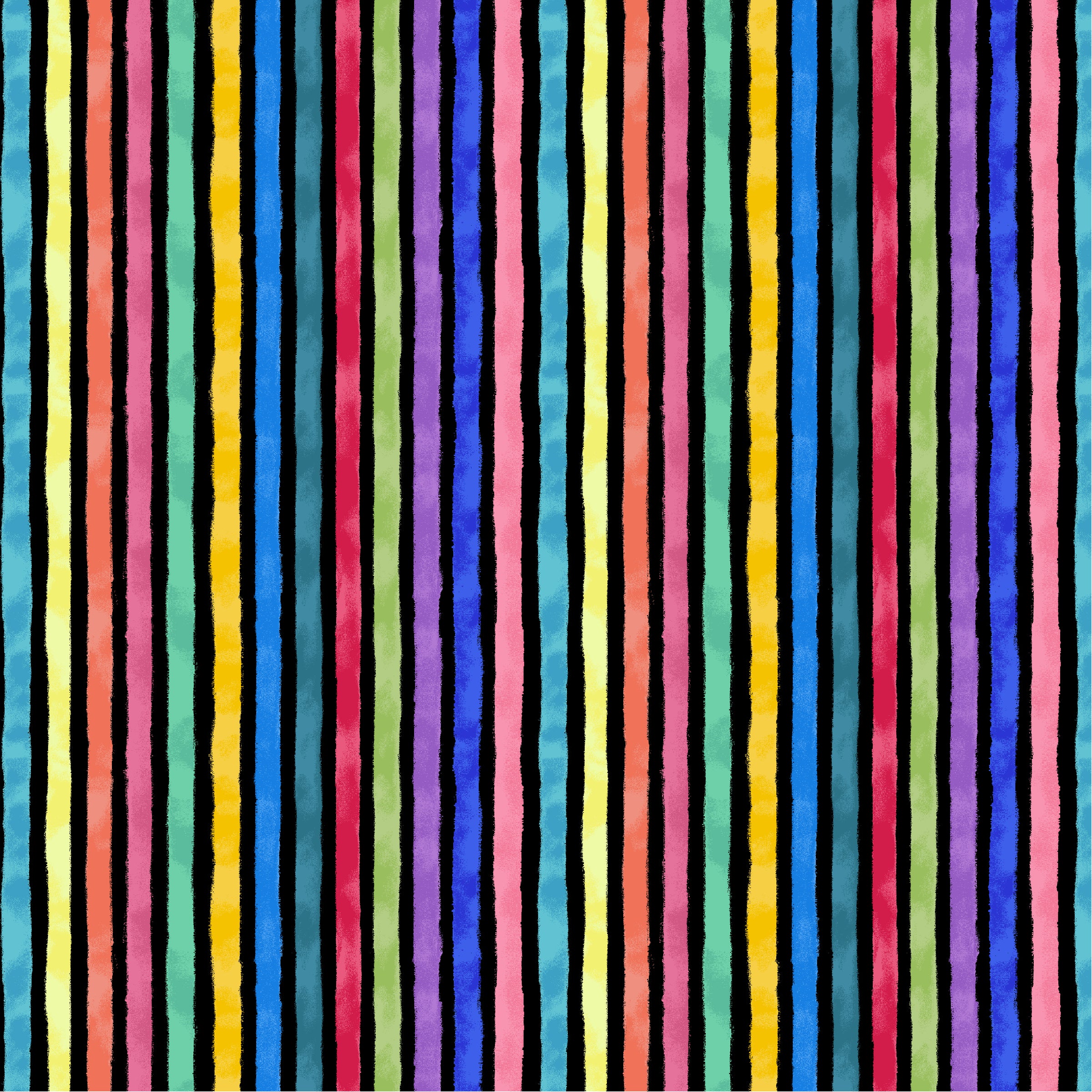Serafina Quilt Fabric - Color Play Stripes in Black/Multi - 55272-2