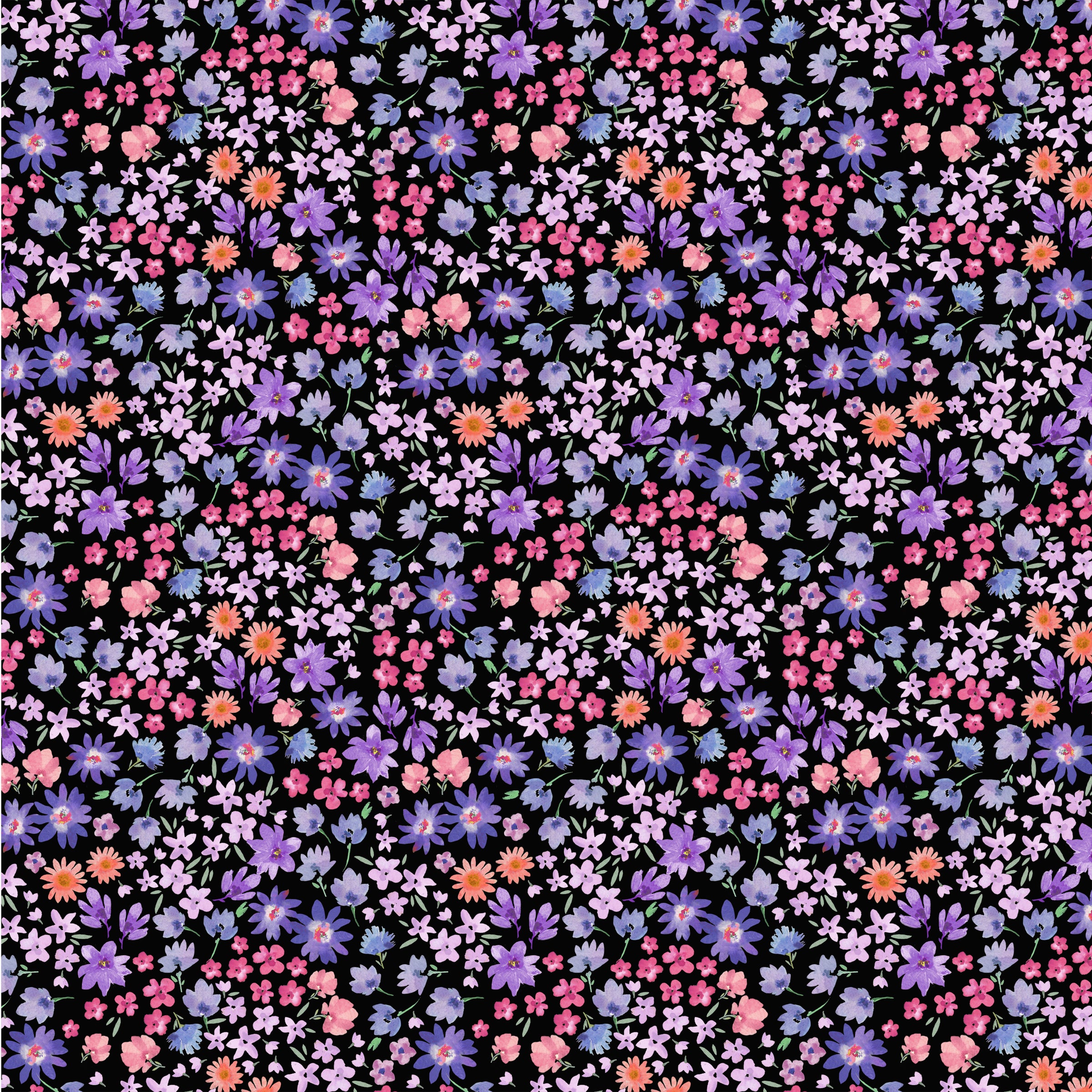 Serafina Quilt Fabric - Sparkle in Black/Pink - 55271-7