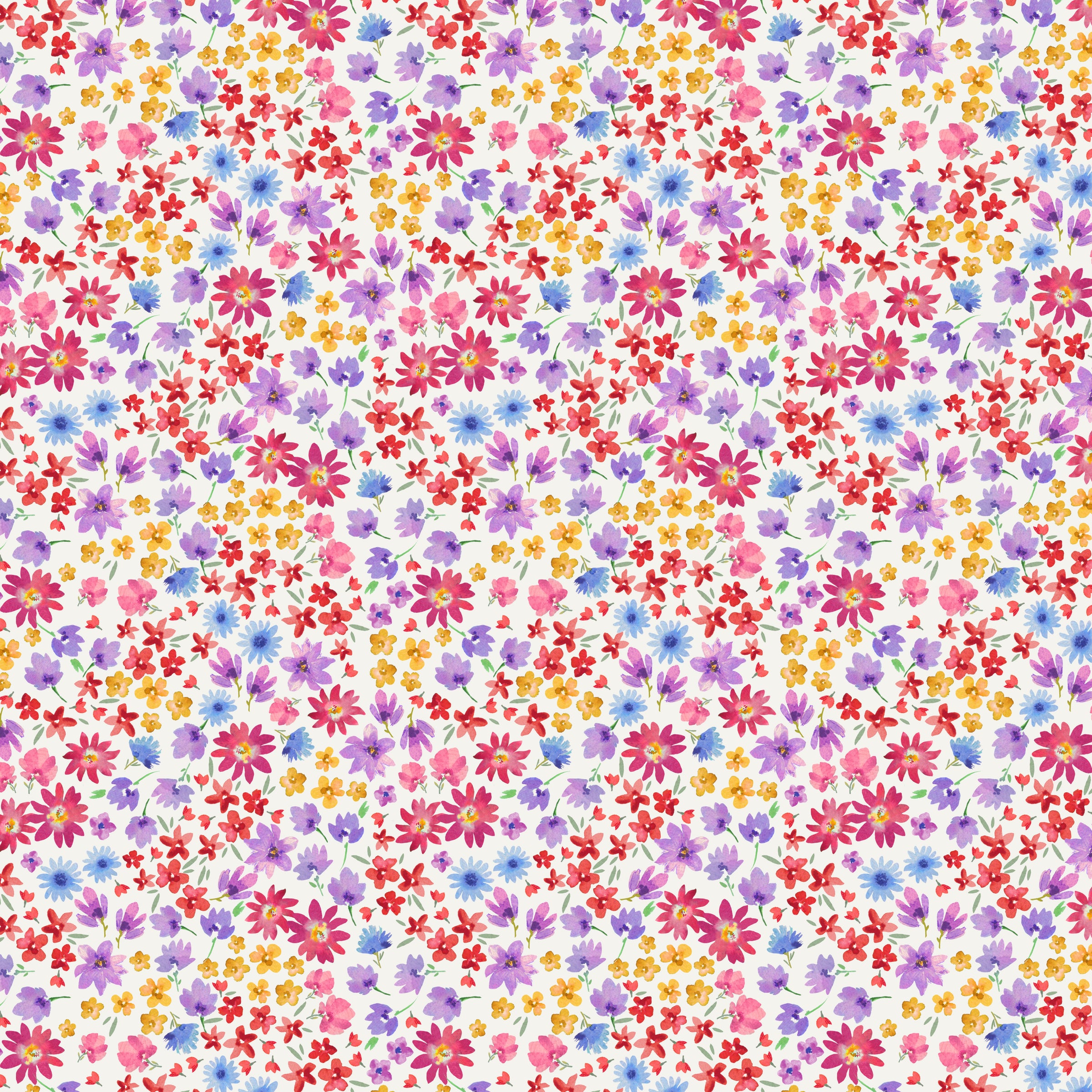 Serafina Quilt Fabric - Sparkle in White/Multi - 55271-1