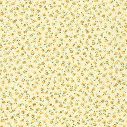 Sevenberry Petite Fleurs Quilt Fabric - Mini Floral in Buttercup Yellow - 6100 D3-21